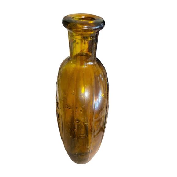 Franklin TWD Glass Bottle VTG Amber Embossed Eagle and Ship 8.75" Bicentennial - Picture 13 of 14